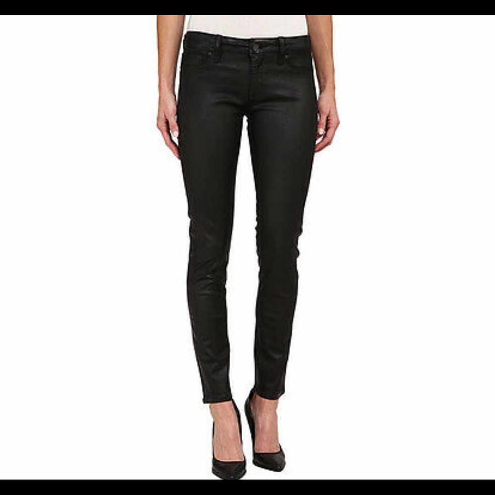 MAVI JEANS Black Coated Skinny Jeans